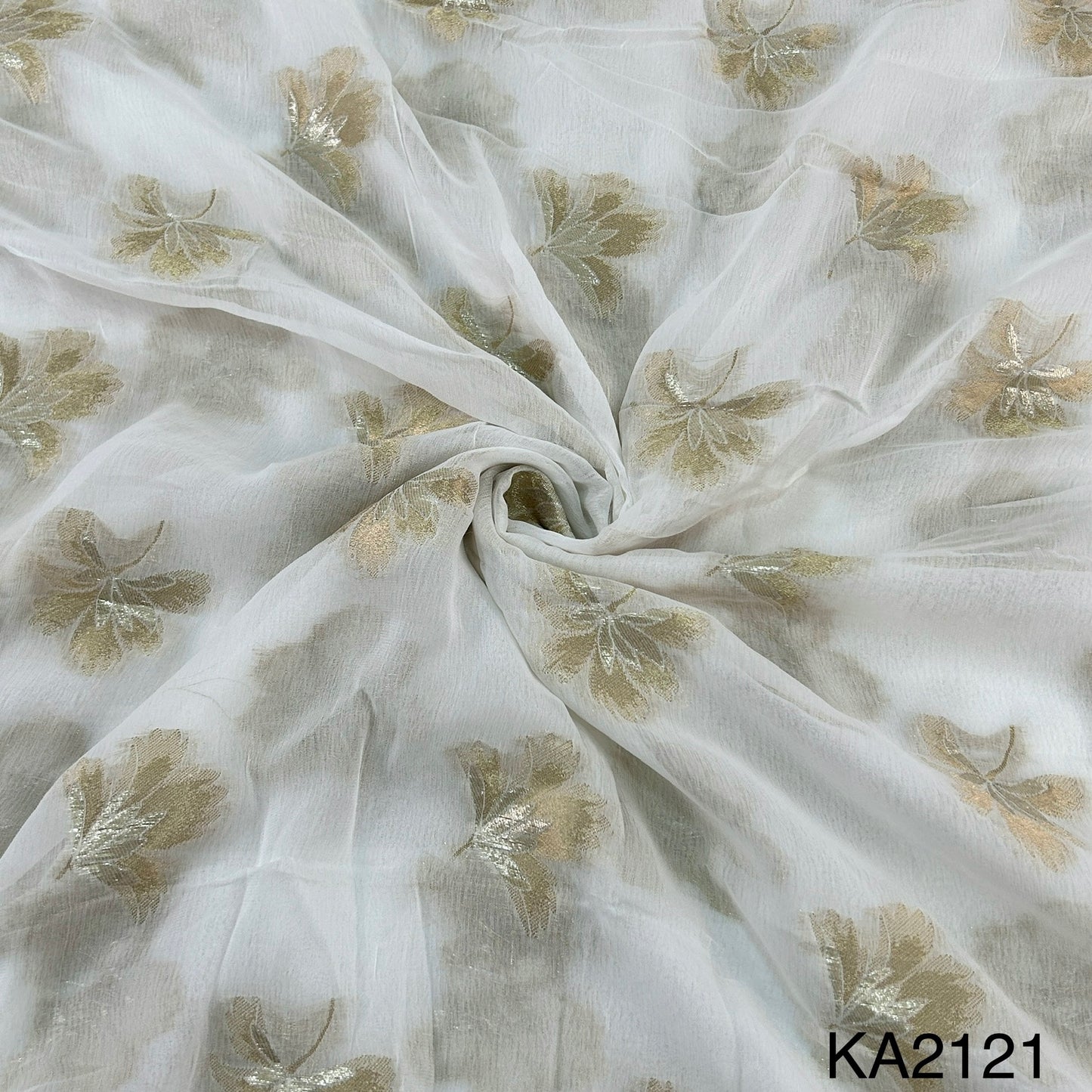 Dyeable Zari Georgette Fabric-KA2121