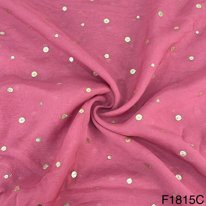 Zari Sequins Viscose Organza Fabric-F1815
