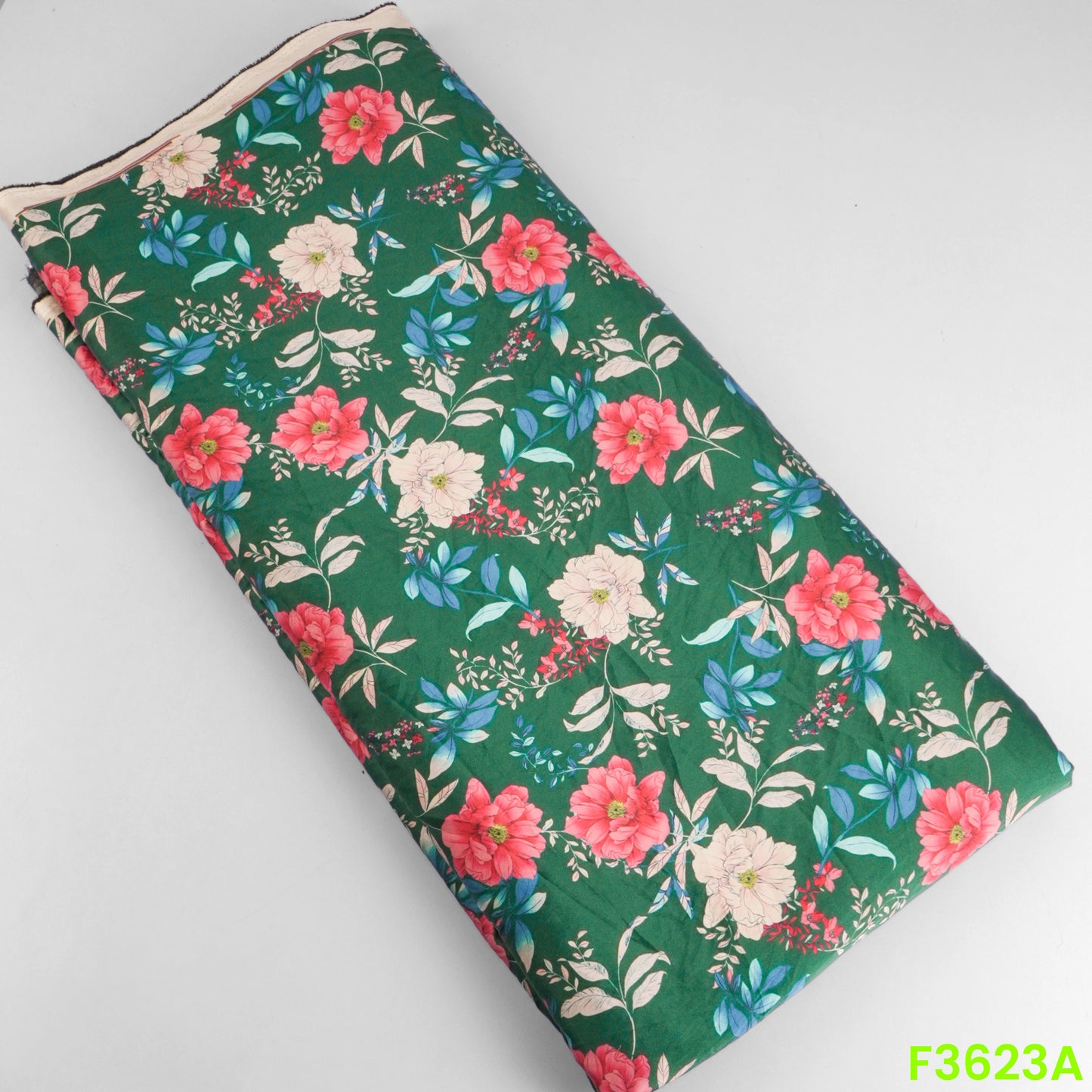 Floral Print Armani Satin Fabric-F3623