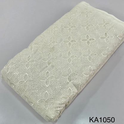 Embroidered Kota Cotton Fabric-KA1050