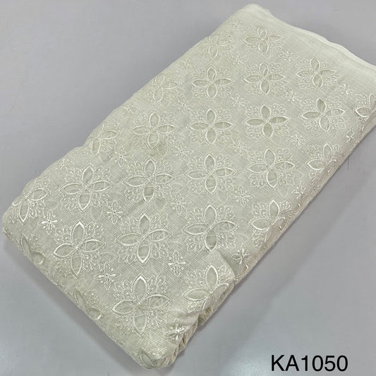 Embroidered Kota Cotton Fabric-KA1050