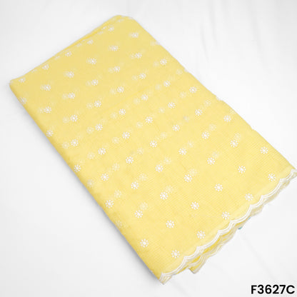 Thread Embroidered Kota Cotton Fabric-F3627