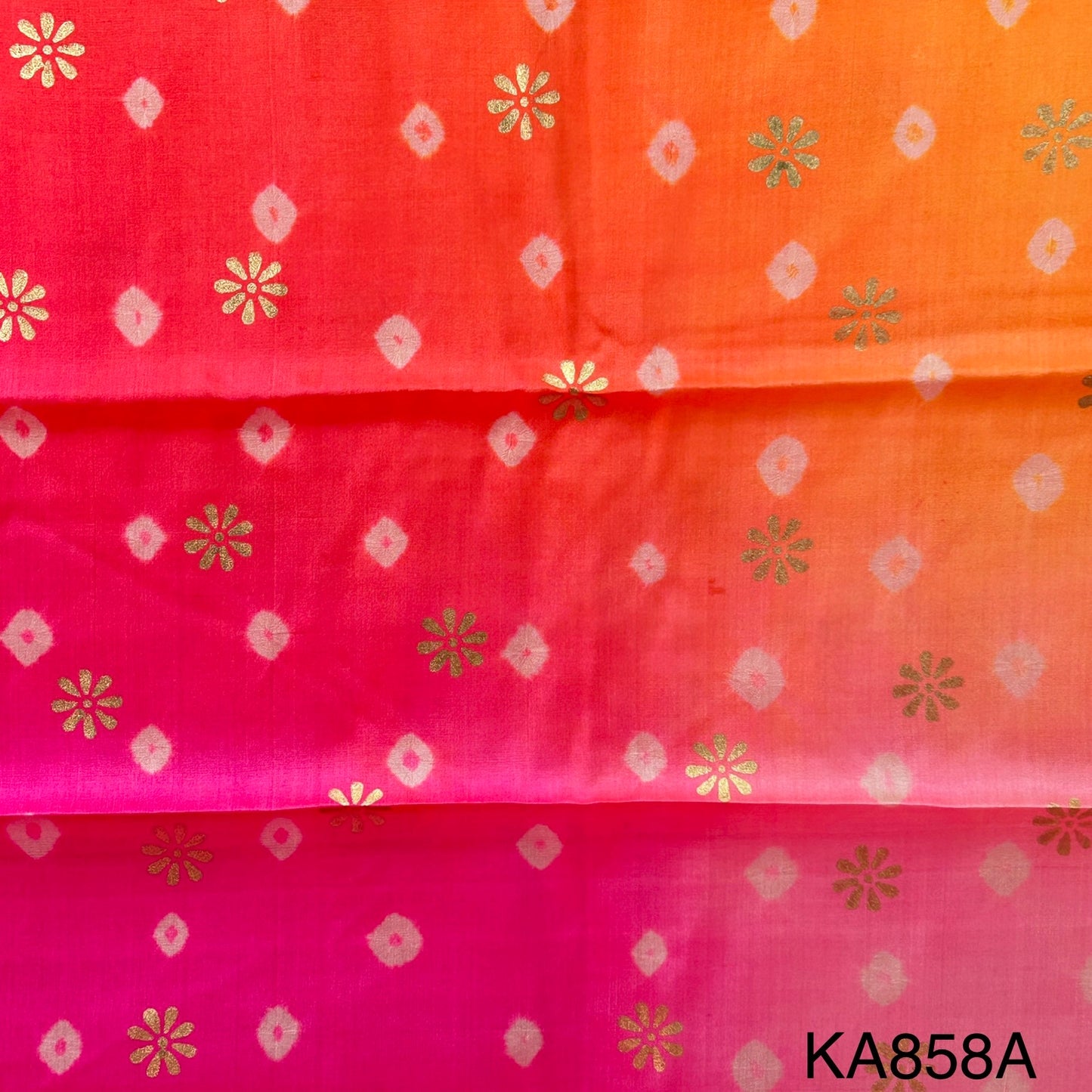 Shaded Pure Silk Fabric-KA858