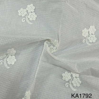 Embroidered Kota Cotton Fabric-F1792