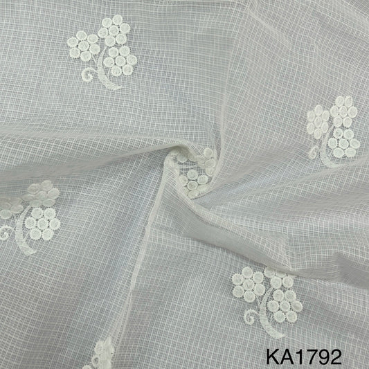 Embroidered Kota Cotton Fabric-F1792