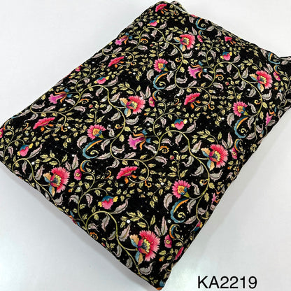 Printed Sequins Chinon Fabric-KA2219