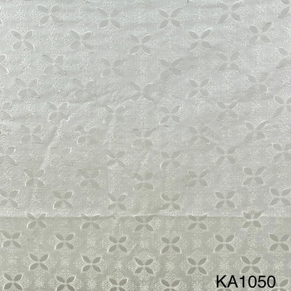 Embroidered Kota Cotton Fabric-KA1050