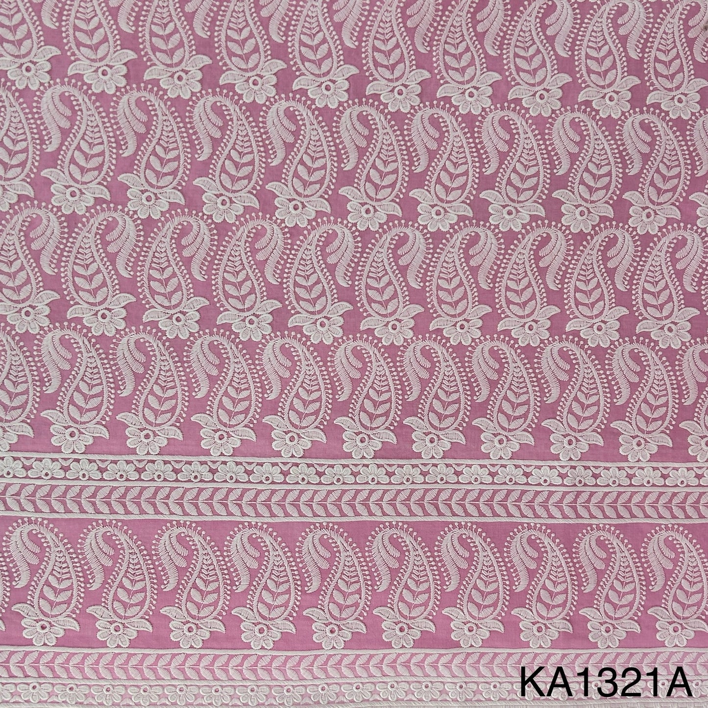 Chikankari Cotton Fabric-KA1321