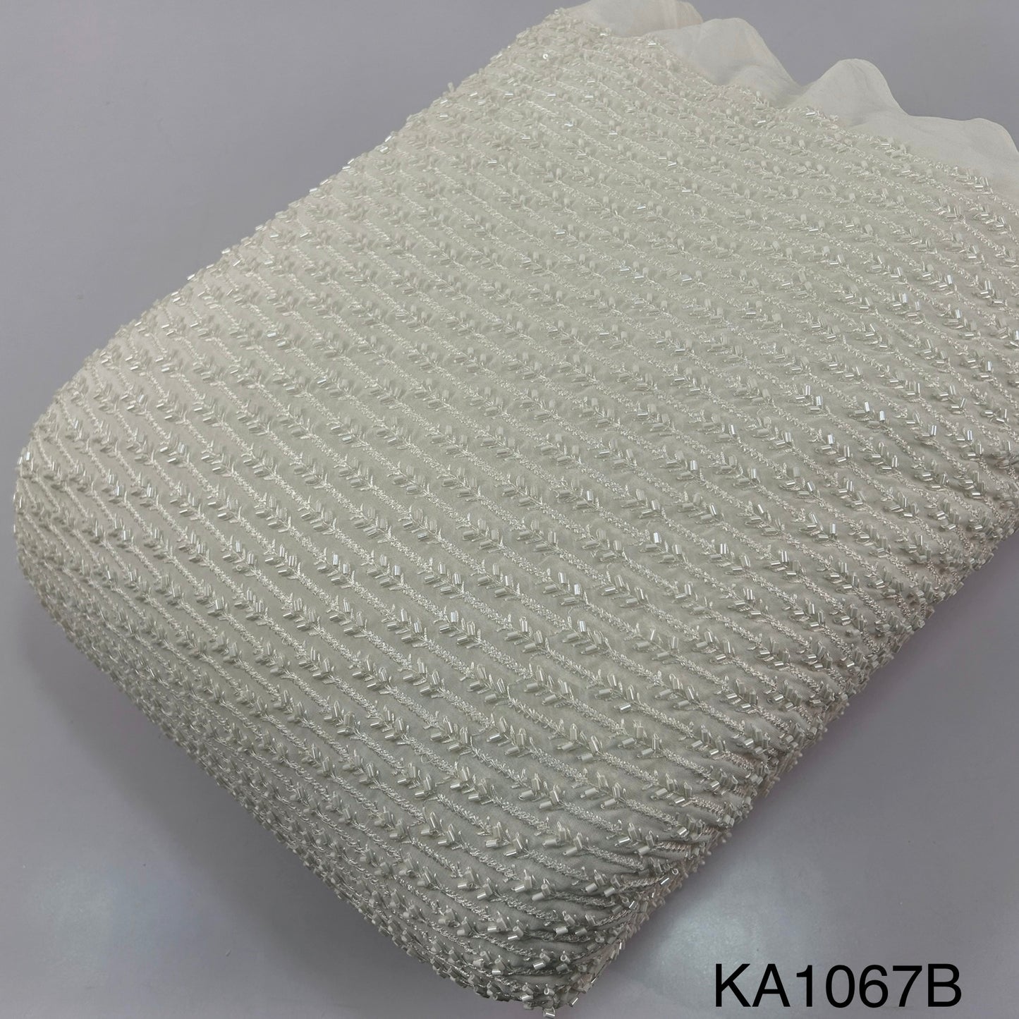 Embroidered Cut Dana Work Georgette Fabric-KA1067