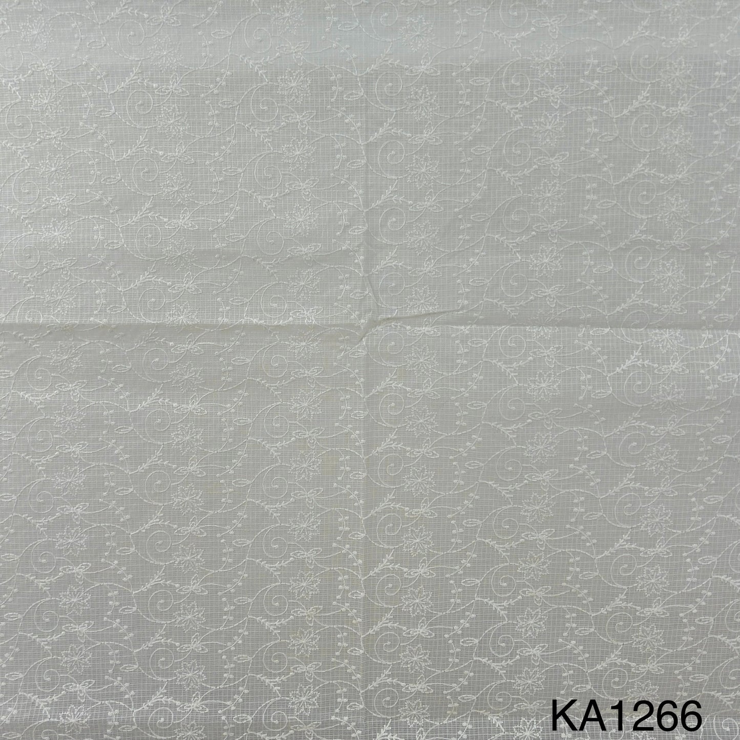Embroidered Kota Cotton Fabric-KA1266