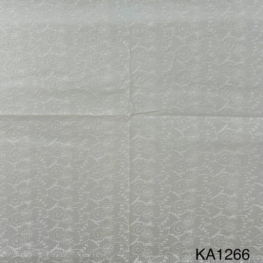 Embroidered Kota Cotton Fabric-KA1266