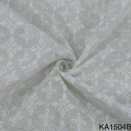 Embroidered Kota Cotton Fabric-KA1504