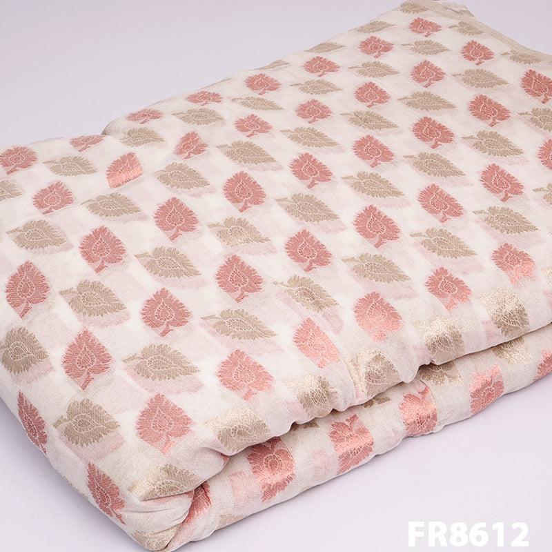 Dyeable Zari Georgette Fabric-FR8612