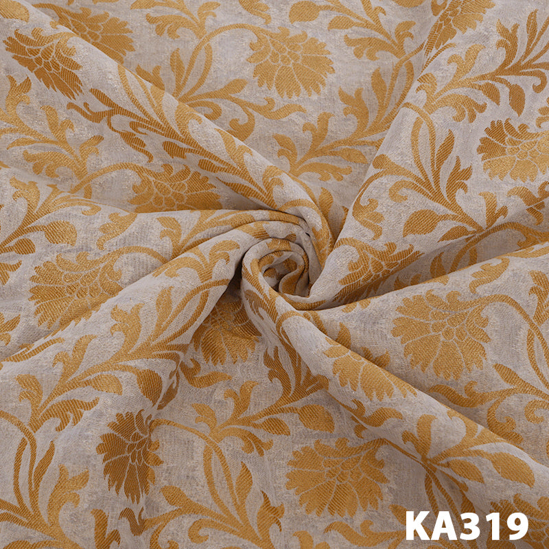 Dyeable Banarasi Georgette  Fabric-kA319