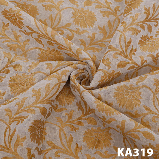 Dyeable Banarasi Georgette  Fabric-kA319