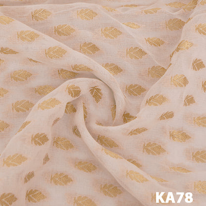 Dyeable Zari Georgette Fabric-KA78