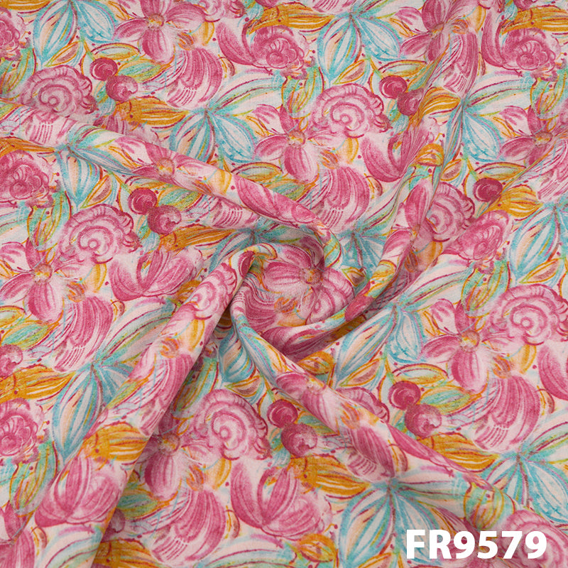Printed Rayon Fabric-FR9579