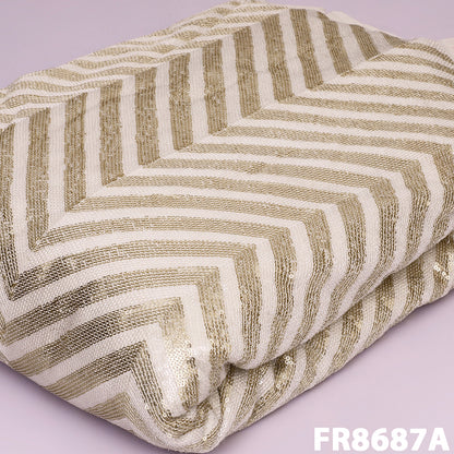 Dyeable Sequins Georgette Fabric-FR8687