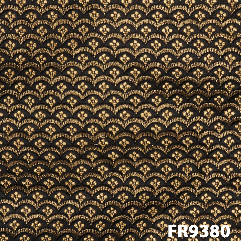 Embroidered Zari Raw Silk fabric FR9380