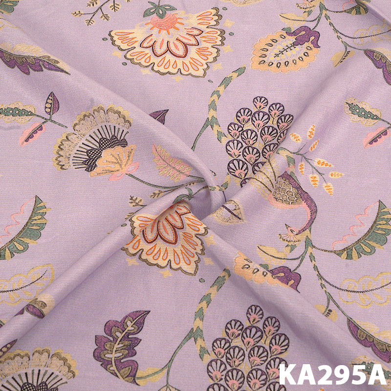 Printed Viscose Crepe Lurex Fabric-KA295