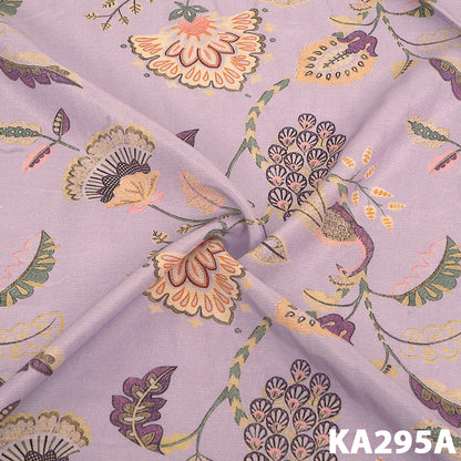 Printed Viscose Crepe Lurex Fabric-KA295