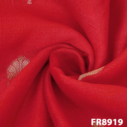 Zari Buta Chanderi Silk Fabric-FR8919