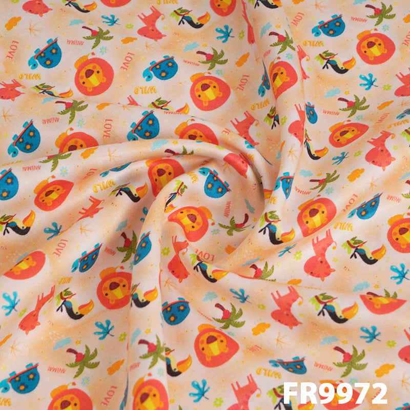 Printed Cotton Satin Fabric-FR9972