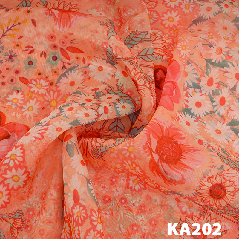 Printed Organza Fabric-KA202