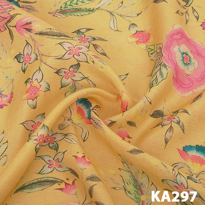 Printed Viscose Crepe Lurex Fabric-KA297