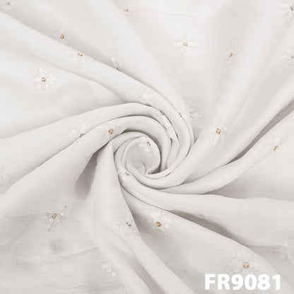 Embroidered Buta Lilen Fabric FR9081