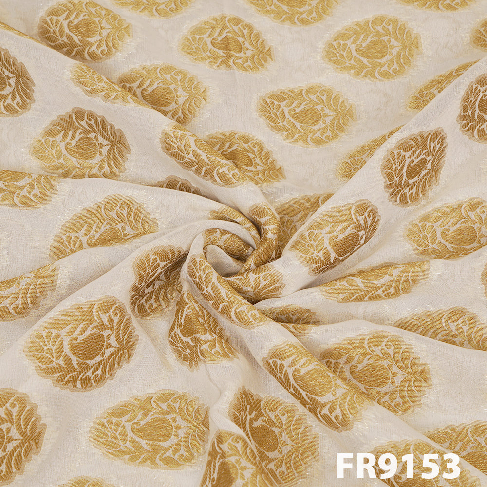 Dyeable Banarasi Pure Georgette Fabric-FR9153