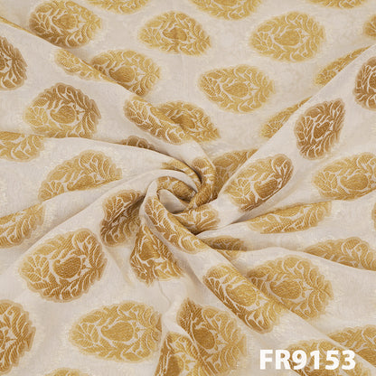 Dyeable Banarasi Pure Georgette Fabric-FR9153