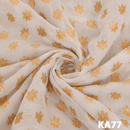 Dyeable Zari Georgette Fabric-KA77