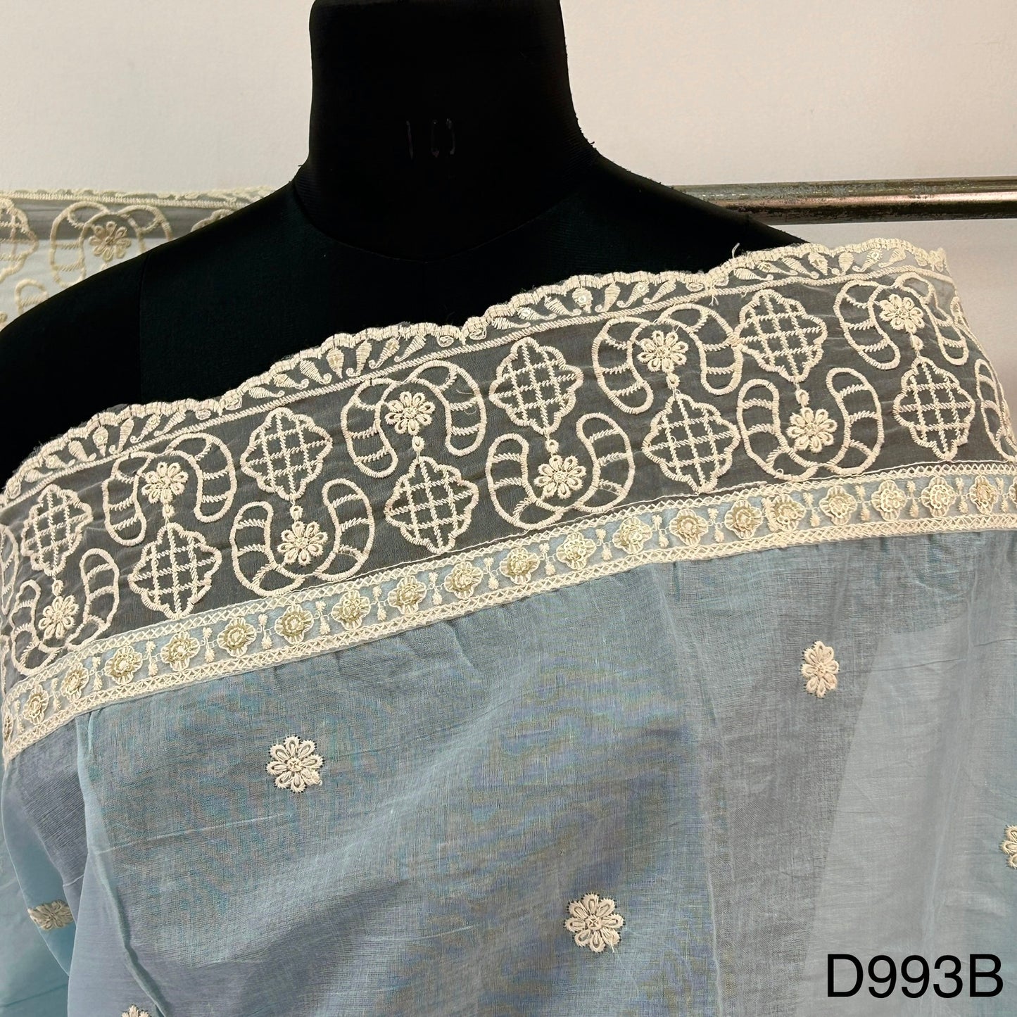 Embroidered Sequins Cotton Dupatta D-993