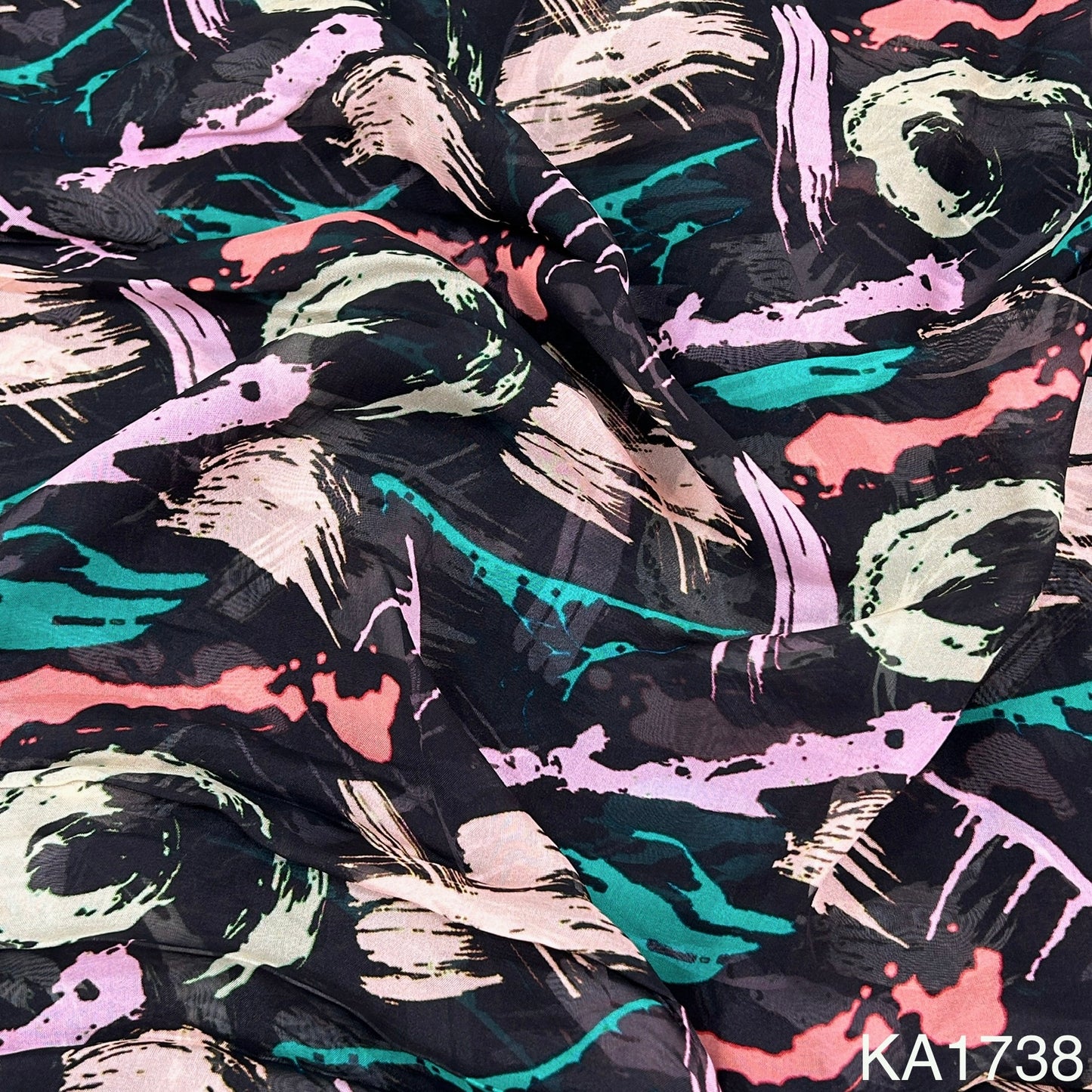Printed Viscose Organza Fabric-KA1738