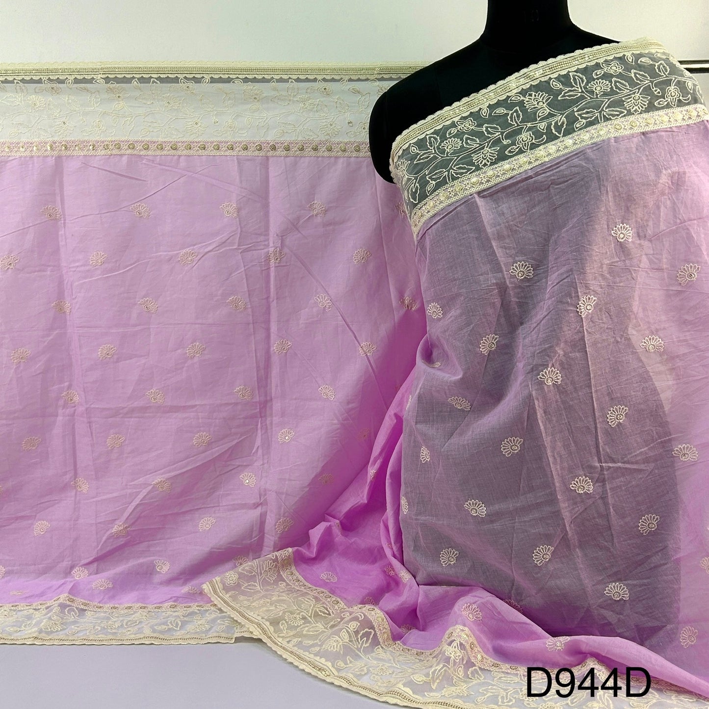 Embroidered Sequins Cotton Dupatta D-944