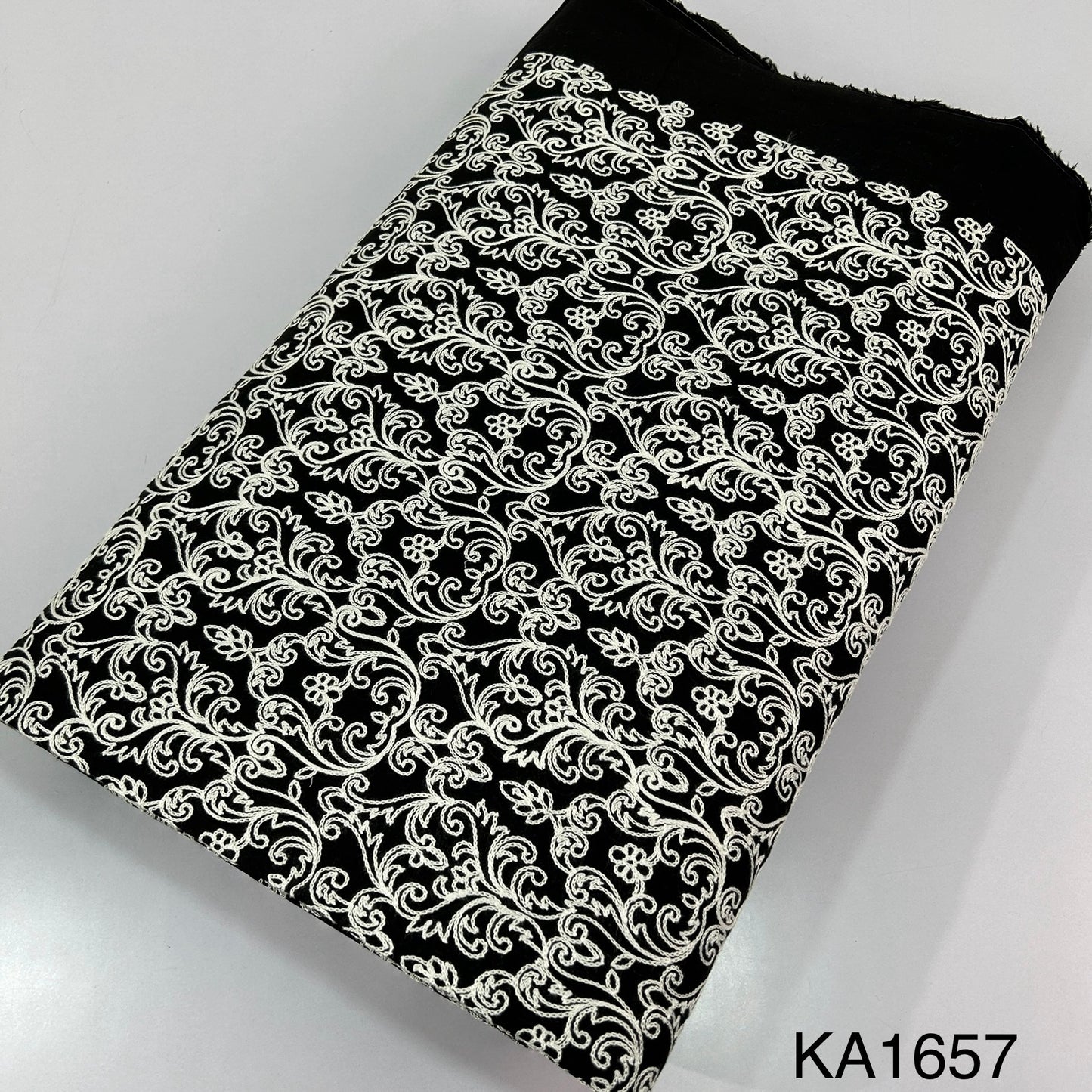 Thread Embroidered Cotton FABRIC-KA1657