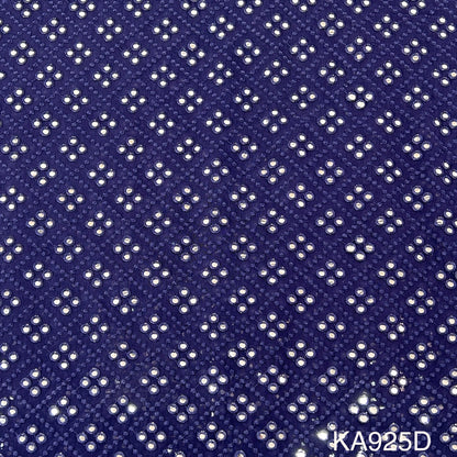 Embroidered Faux Mirror Georgette Fabric-KA925