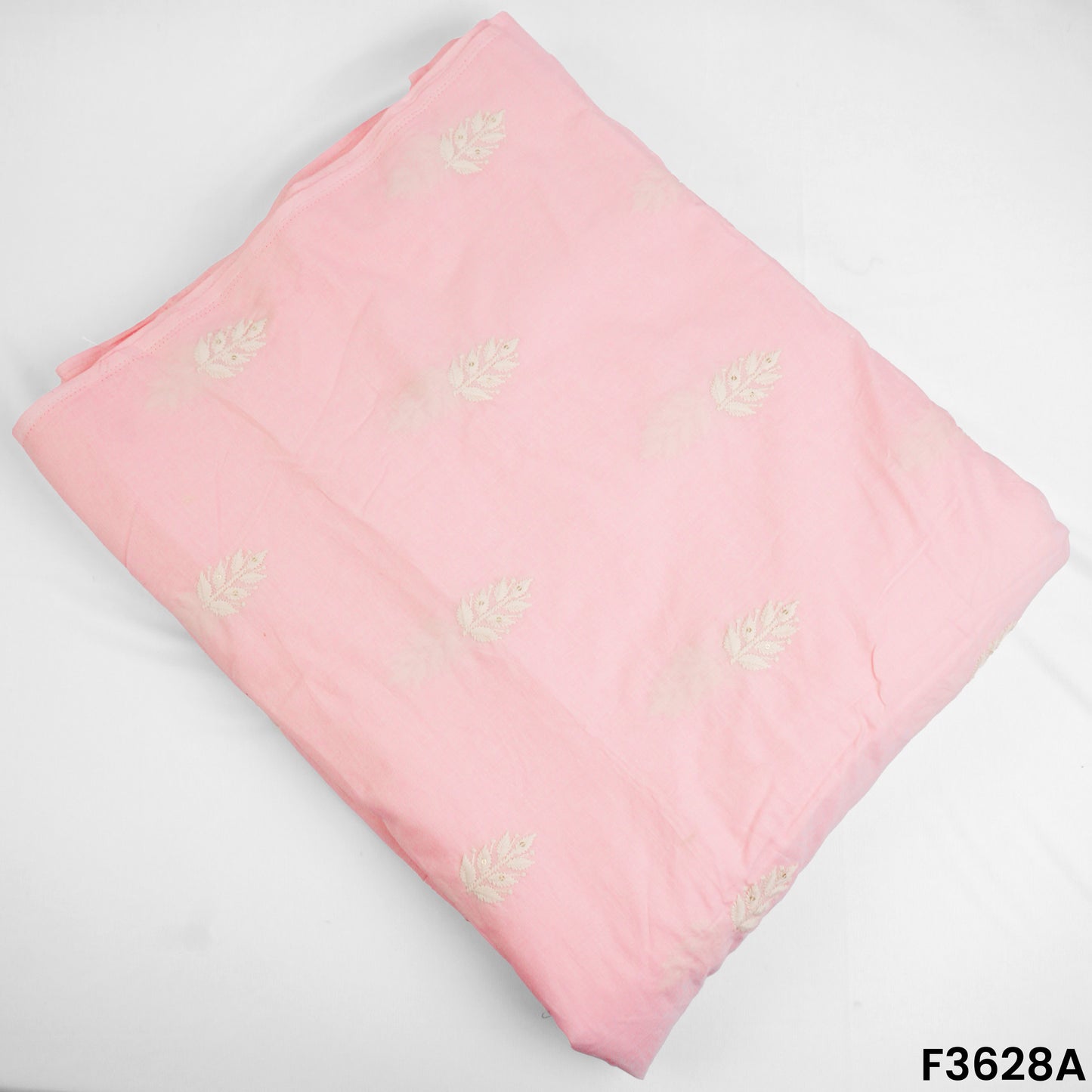 Thread Sequins Work Cambric Cotton Fabric-F3628