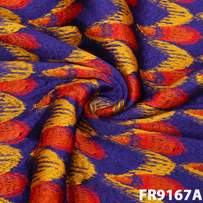 Phulkari Embroidered Georgette Fabric-FR9167