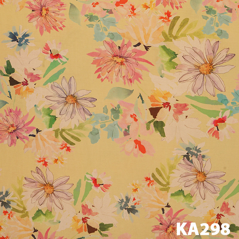 Printed Viscose Crepe Lurex Fabric-KA298