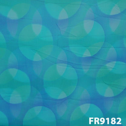 Printed Pure Chinon Fabric-FR9182