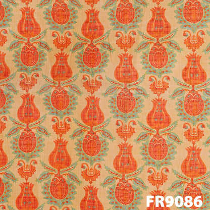 Printed Pure Zari Silk Kota Fabric-FR9086
