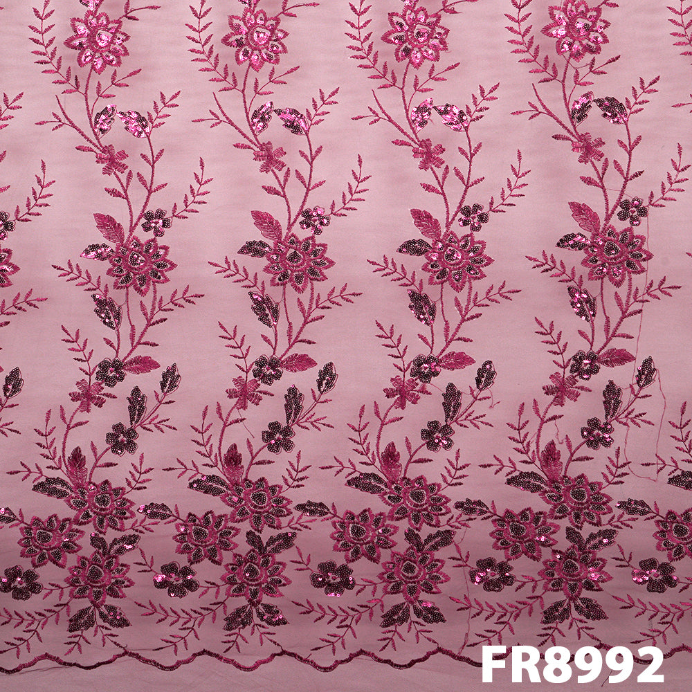 Embroidered Sequins Net. Fabric-FR8992