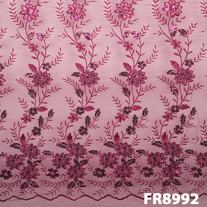 Embroidered Sequins Net. Fabric-FR8992