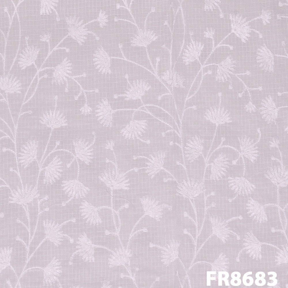 Embroidered Kota Cotton Fabric-Fr8683