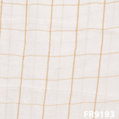 Zari Checks Jute Silk Fabric-FR9193