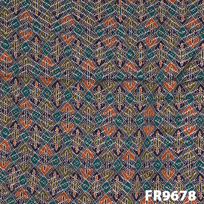 Printed Sequins Chinon Fabric-FR9678
