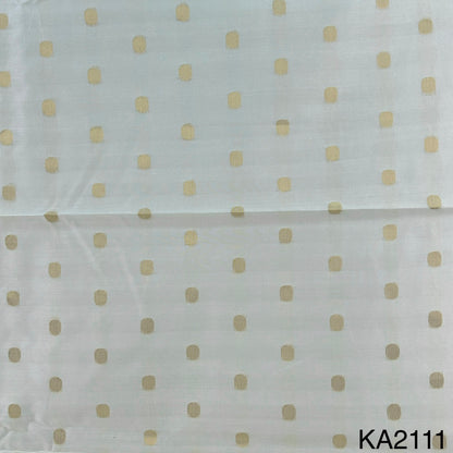 Dyeable Pure Silk Chanderi Zari Buti Fabric-KA2111