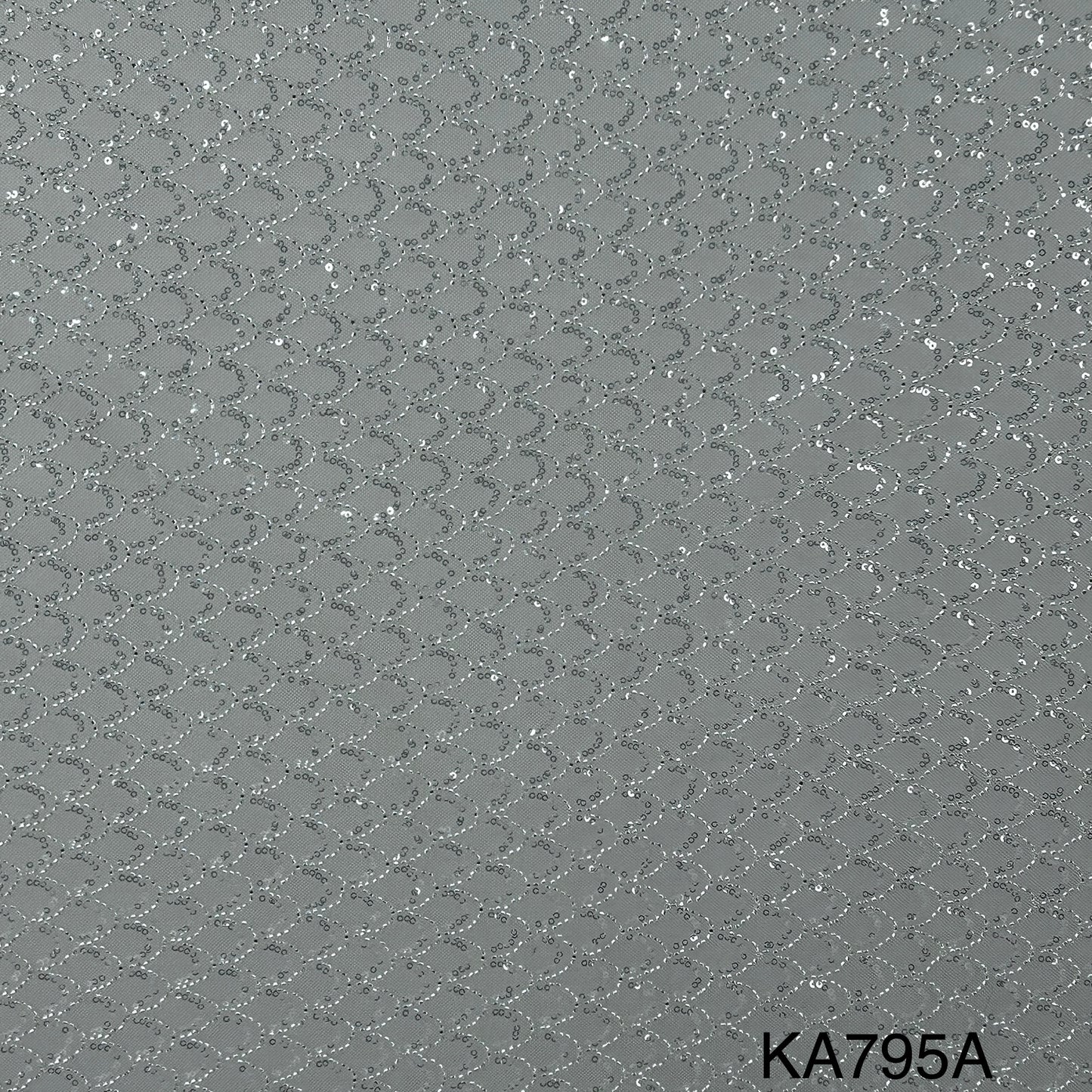 Imported Sequins Cut Dana Net Fabric - KA795